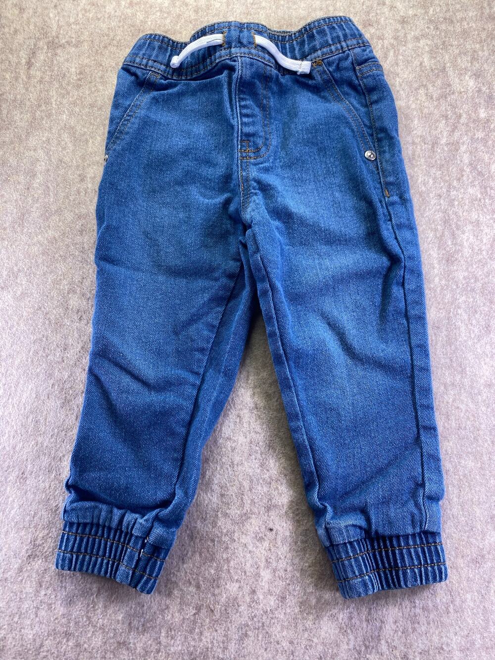 7 For All Mankind Toddler Blue Denim Joggers Size 2T